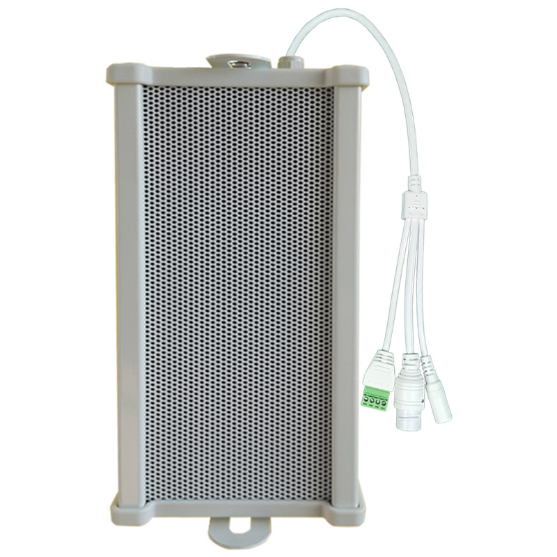40W TCP/IPプロトコル緊急ページングブロードキャストコール防水屋外屋内IPウォールマウントネットワークカラムアレイスピーカー