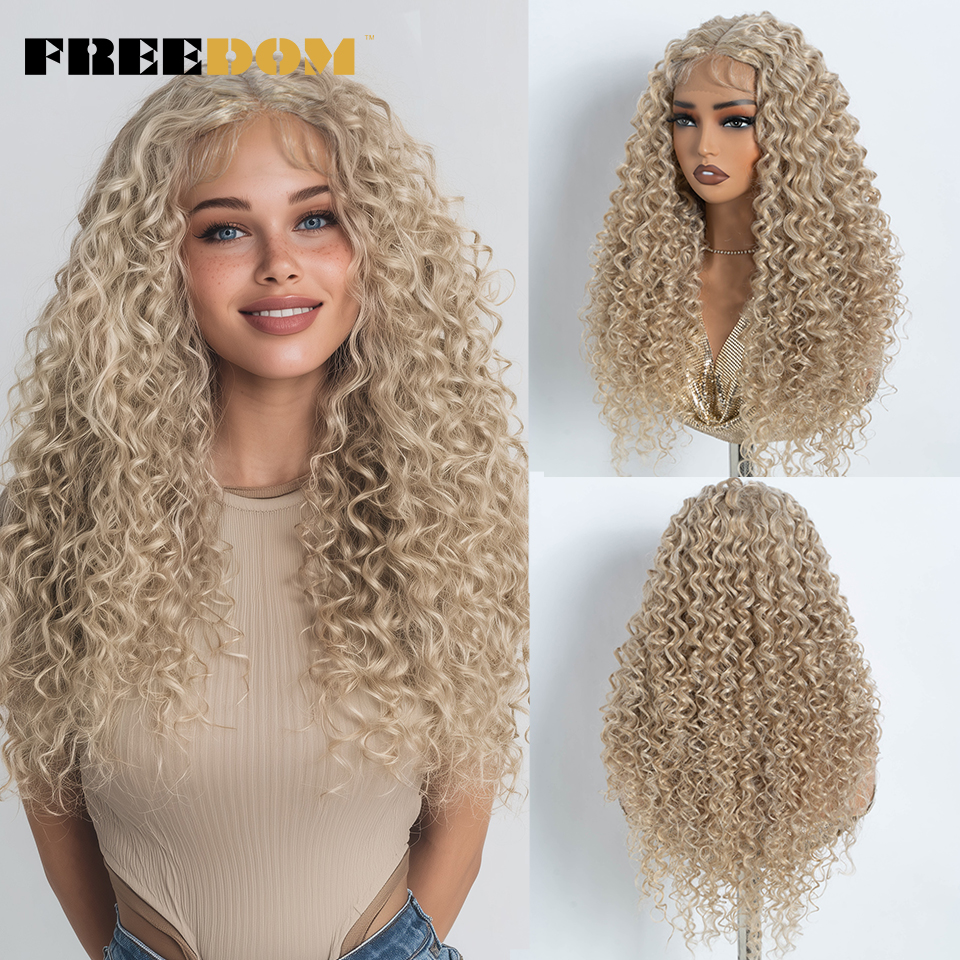 自由合成レースフロントウィッグ女性のための 30 インチカーリーレースウィッグベビーヘアーアンバーブラウンブロンドジンジャーコスプレウィッグ