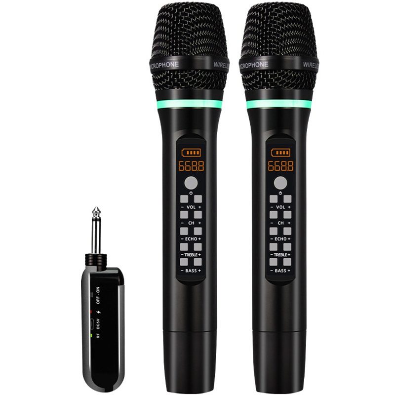 プロフェッショナル UHF ワイヤレスマイクハンドヘルド Bluetooth カラオケマイク録音スタジオホームパーティー歌用車のスピーカー