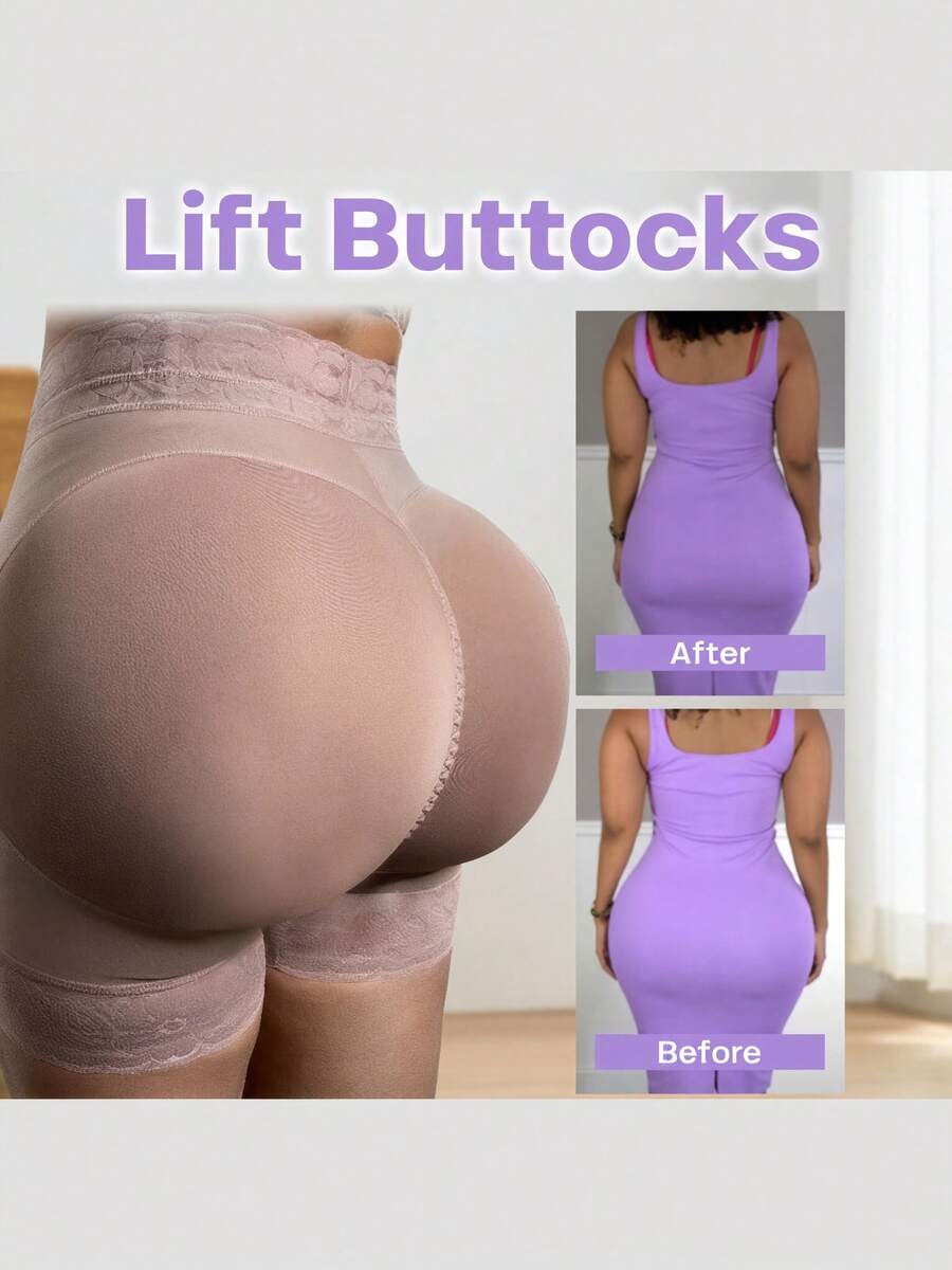 女性のためのハイウエストバットリフティングシェイプウェアショーツおなかコントロールボディシェイパー