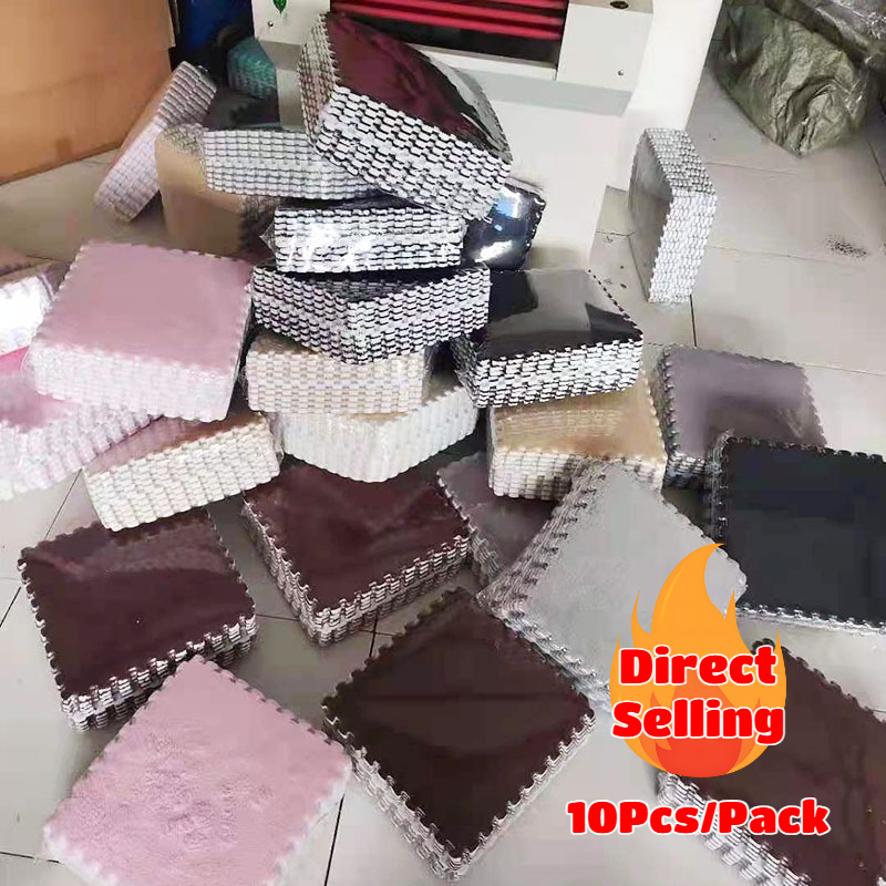 工場直販 - 10枚連動フロアマット30*30*1CM冬正方形パズルコンフォートカーペットふわふわエリアラグウィンドウマット