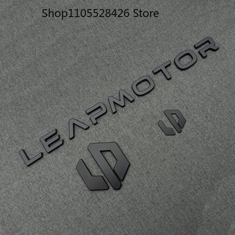 メタリックマットブラックカバーエンブレム Lingpao LEAPMOTOR 車 C16 A10 B01 B10 フードフロントエンブレムステッカースタイリングボディリアトランク