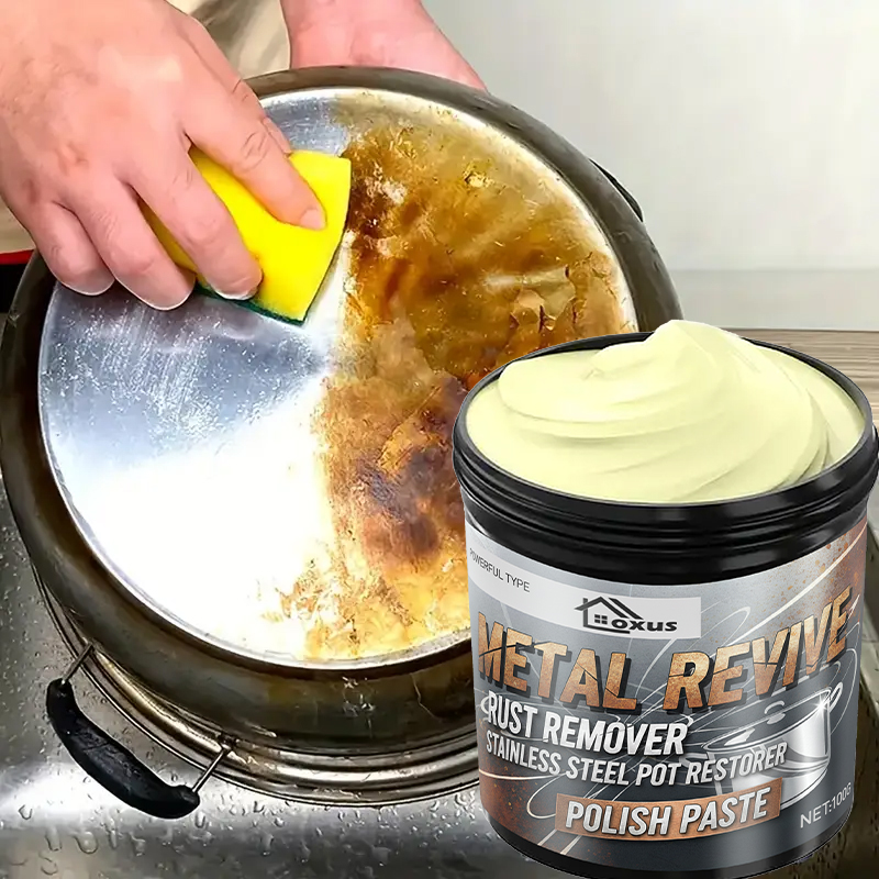 強力なステンレススチールクリーナーペーストは、調理器具から黒焦げの汚れ、グリース錆を取り除き、輝きを回復し、家庭のキッチンをきれいにします。