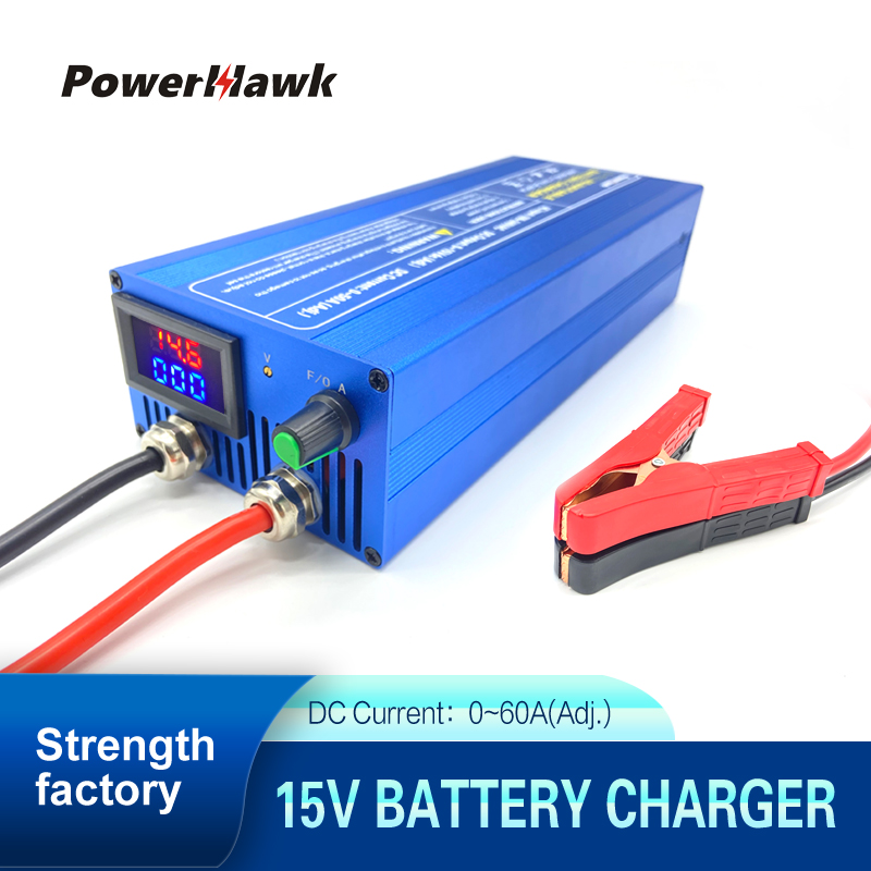 14.6V バッテリーアダプター12v バッテリー充電電圧電流調整可能 50A Lifepo4 バッテリー充電器急速充電リチウムバッテリー充電器