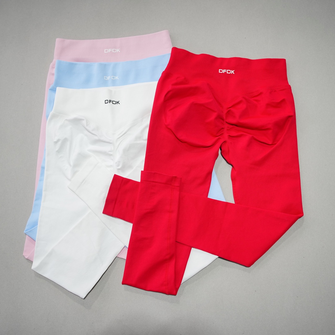 DFDK 女性シームレスハイウエストヨガレギンスバットリフティングジムフィットネスパンツコンプレッソンランニングワークアウトスリムタイトスポーツレギンス