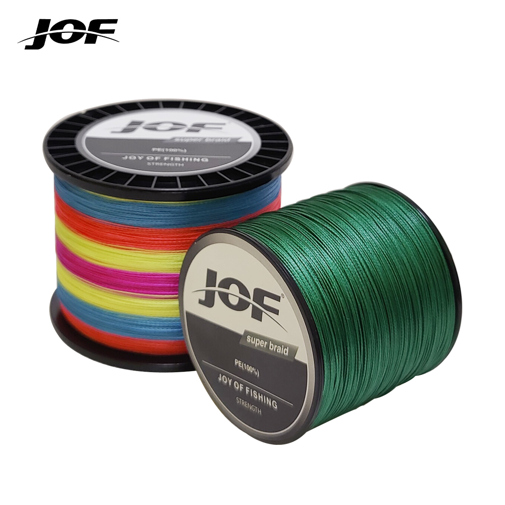JOF X8 編組釣り糸 1000 メートル 500 メートル 300 メートル 8 ストランドマルチカラーマルチフィラメント海水 PE ライン 20 30 40 50 60 80 100LB
