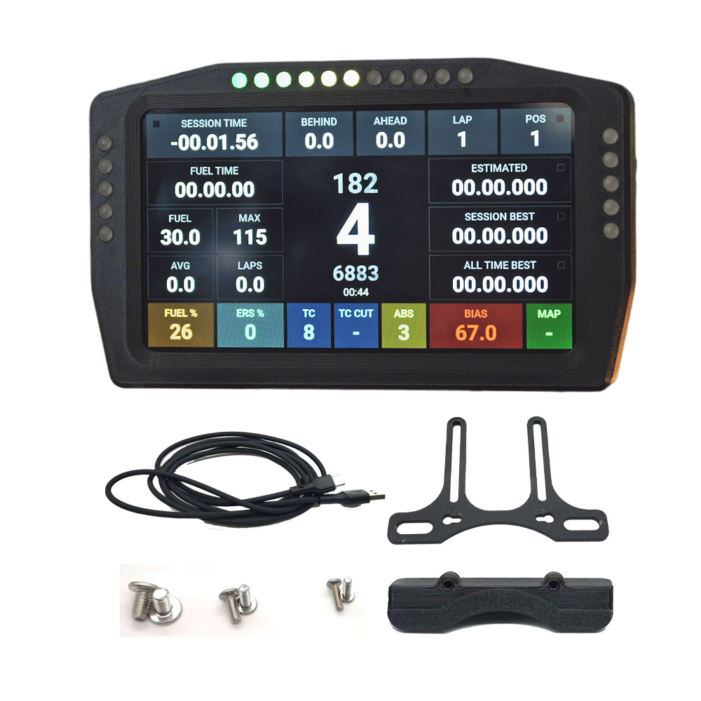 USB Simracing ゲーム 7 インチダッシュボード多機能ギア表示計器 PC MOZA 用 Simagic FANATEC レーシングメーターアクセサリー