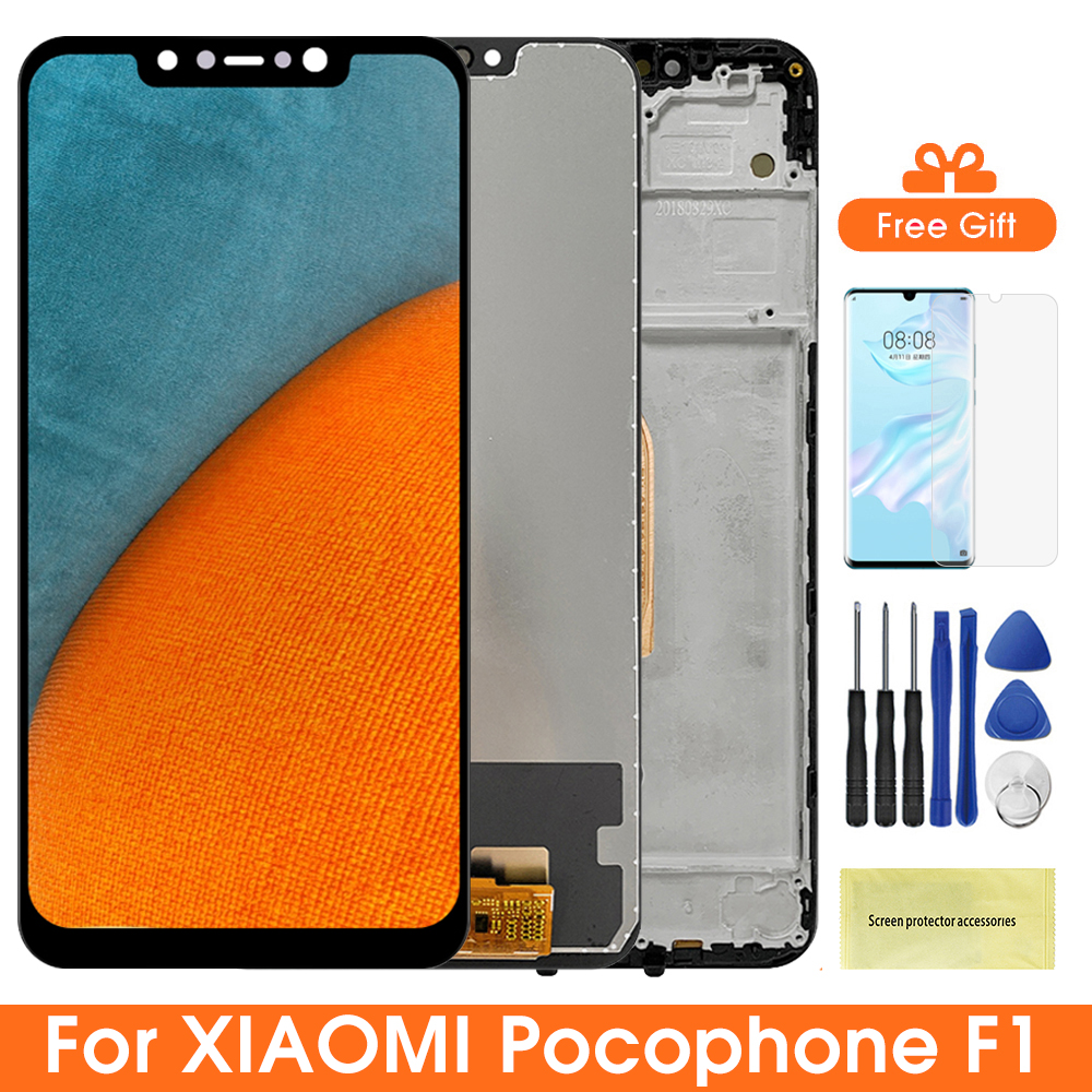 Poco F1 液晶ディスプレイ画面 Xiaomi Pocophone F1 液晶ディスプレイタッチスクリーンデジタイザアセンブリ Xiaomi PocophoneF1 PocoF1