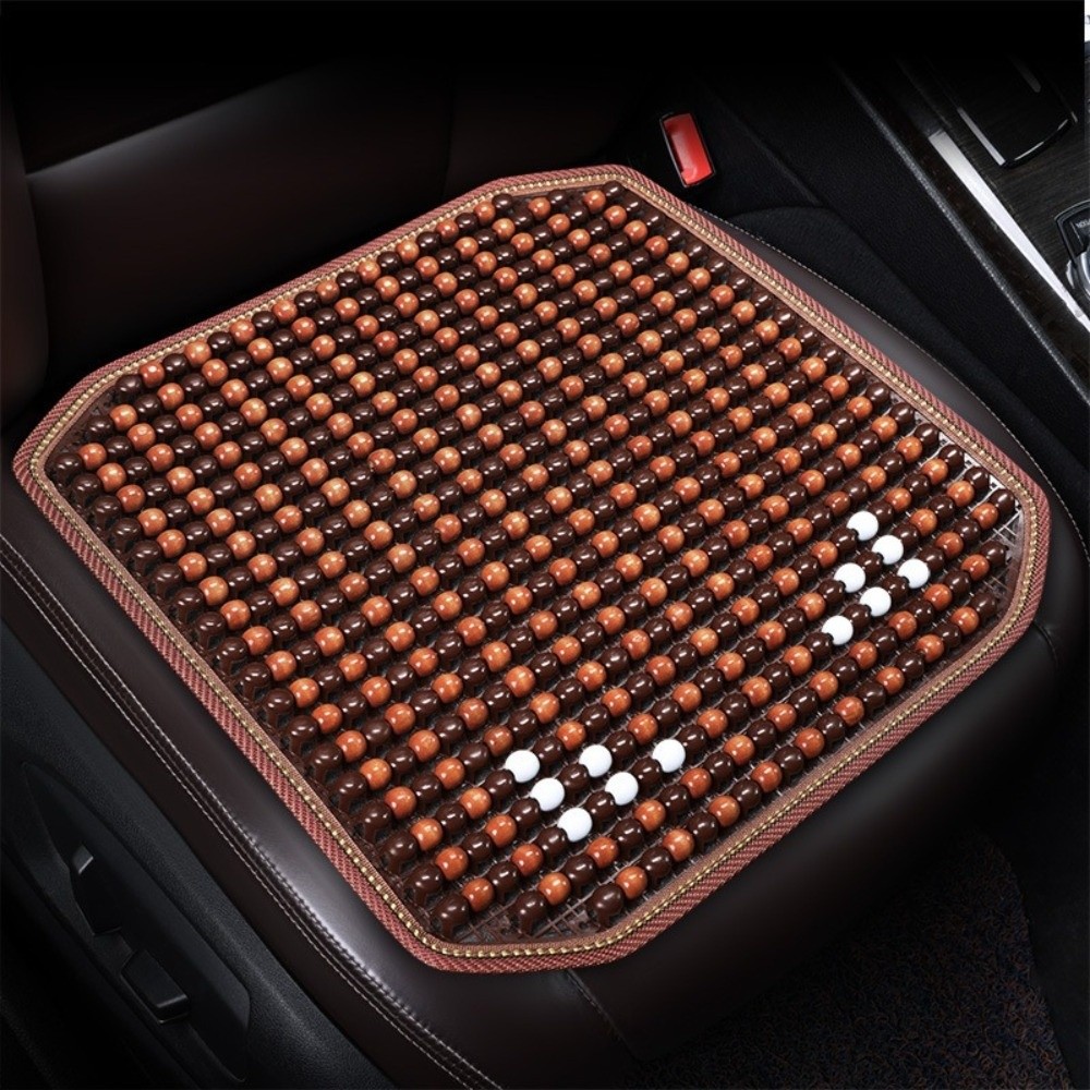 42 × 42 センチメートル木製ビーズパッドノンスリップ通気性デザイン木製ビーズクッション手織りパッド夏のカーシートクッション