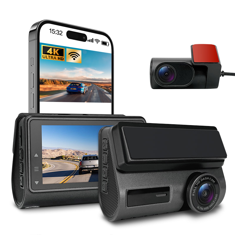 2 チャンネル 4K UHD WiFi ダッシュカム フロントとリア 2K ダッシュカム ループ録画付き ナイトビジョン G センサー カーアクセサリー