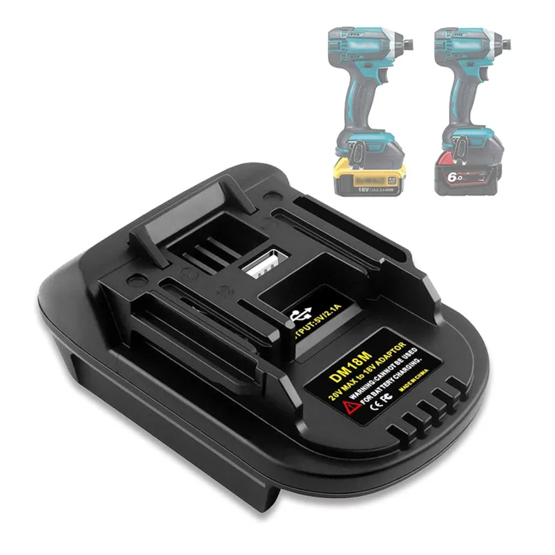電動工具アダプタコンバータ DM18M バッテリーアダプタ Dewalt DCB200 DCB205 20V リチウムにマキタ BL1830