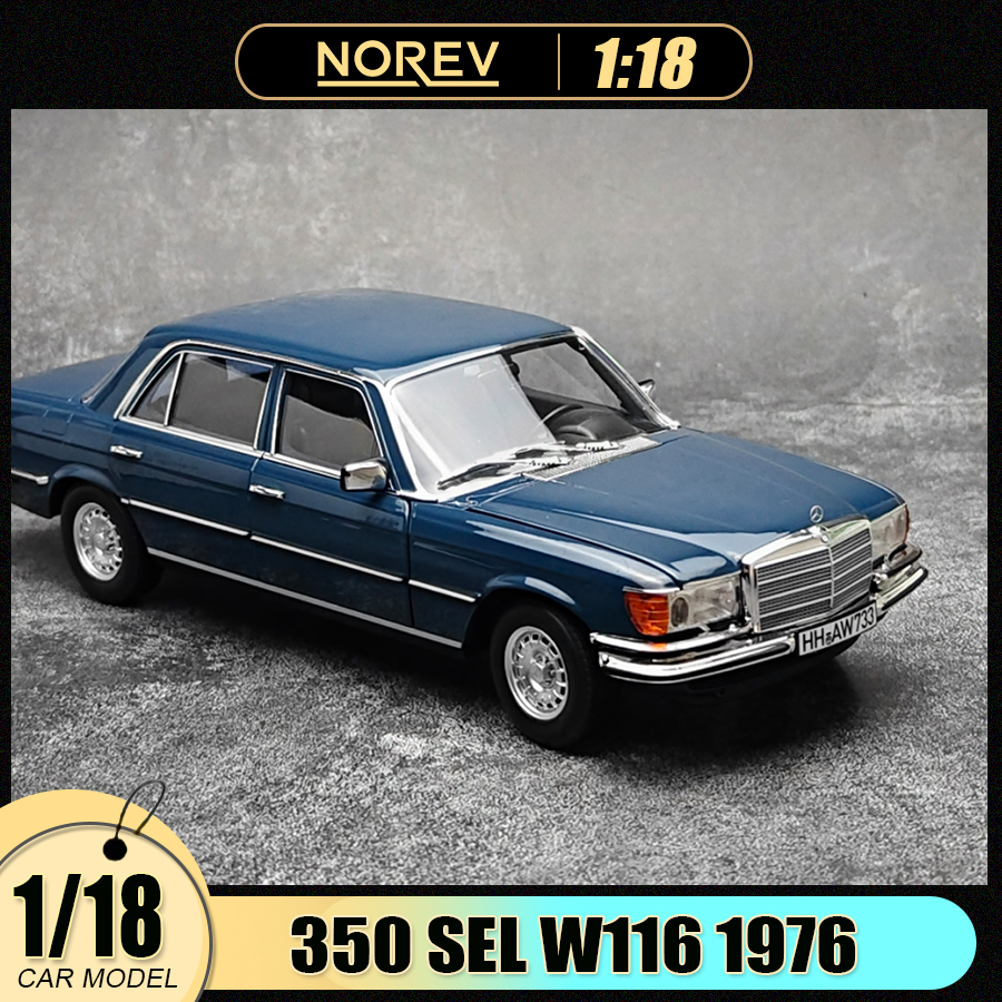 NOREV 1/18 スケール 350 SEL W116 1976 合金車モデルホリデーギフトコレクションクラシックカーダイキャストモデル