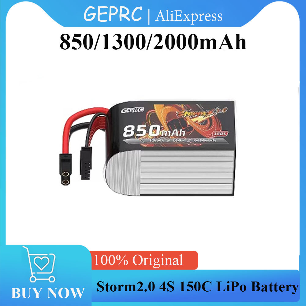 GEPRC Storm2.0 850 1300 2000mAh 4S 150C リポバッテリー RC FPV ドローン用新品