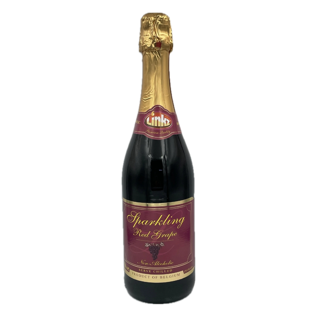 100% フレーバーレッドグレープジュース 750ml Linkz スパークリング炭酸ガラスボトル 12 パック 24 か月の賞味期限付き