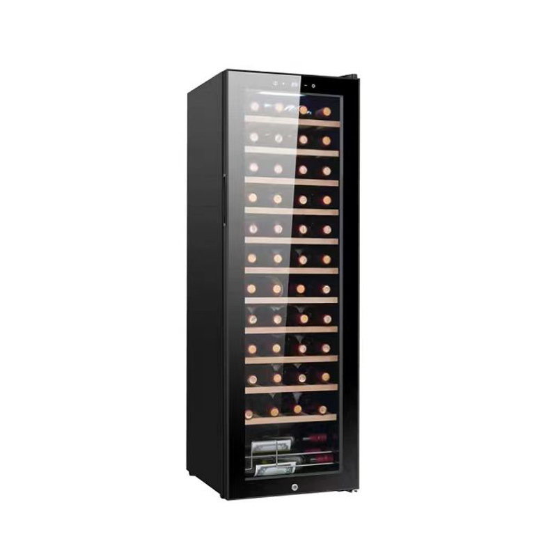 温度制御されたワインキャビネット、冷蔵ワイン冷蔵庫ワインキャビネット 148L 48 ボトルワインクーラー冷蔵庫冷蔵庫