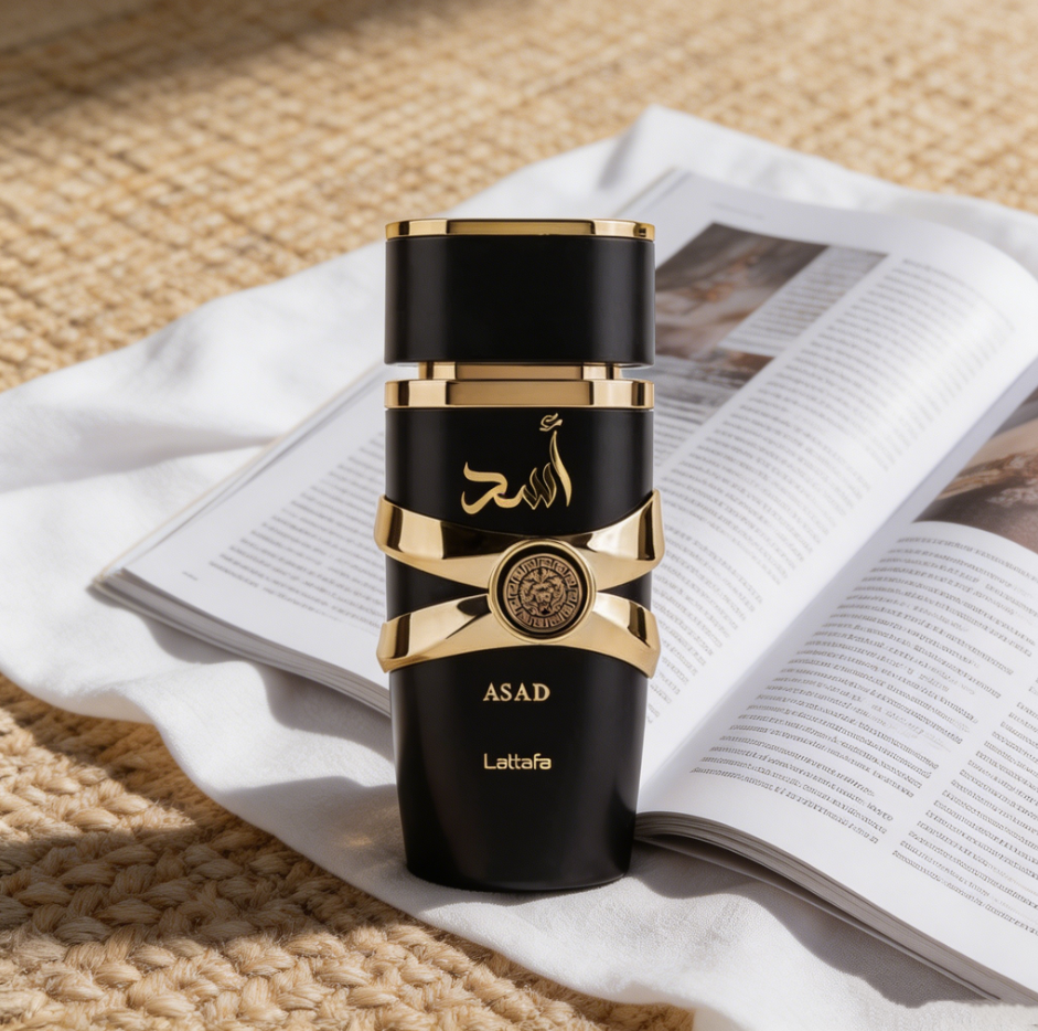 Lattafa Perfumes Asad ユニセックス オードパルファム スプレー、3.4 オンス