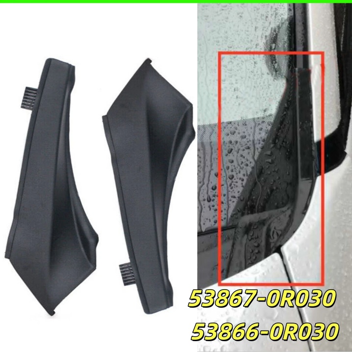 1 ペア車のフロントガラスコーナー偏向器ワイパーサイドカバー延長カバー 53867-0R030 53866-0R030 トヨタ RAV4 2013-2018