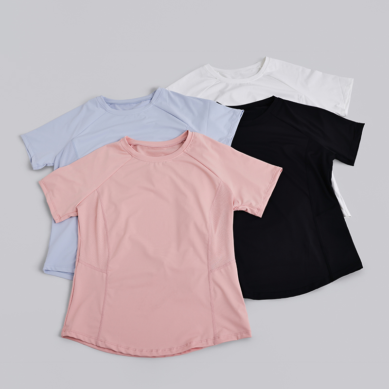 2026 夏の新女性のヨガ Tシャツメッシュ中空バックフィットネストップ通気性スポーツ半袖 Tシャツ女性のカジュアルジョギング