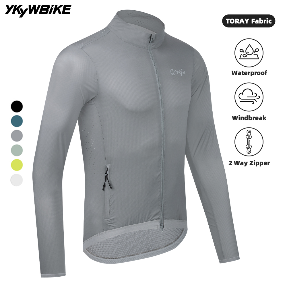 YKYWBIKE メンズ サイクリング ジャケット 防風 軽量 長袖 自転車服 バイク MTB ジャージ ライディングジャケット