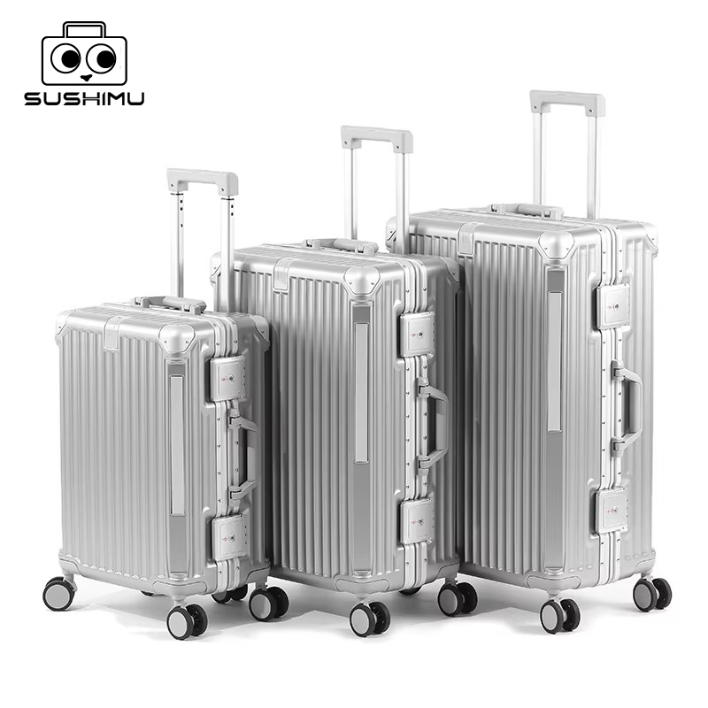 SUSHIMU スーツケース旅行スーツケース男性 20 24 26 機内持ち込み荷物女性 PC アルミフレームトロリーケース TSA パスワードロック