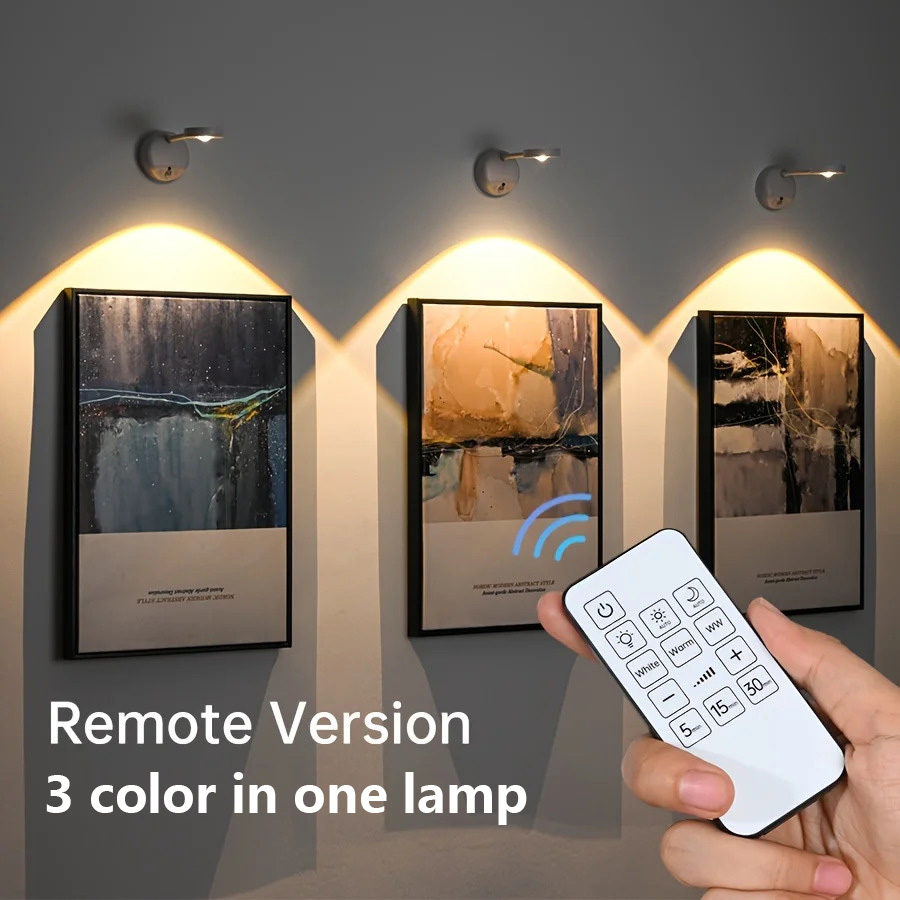 HPH USB 充電式インテリジェント人間検知ワイヤレスウォールライト調光可能な Led スポットライト照明絵画写真