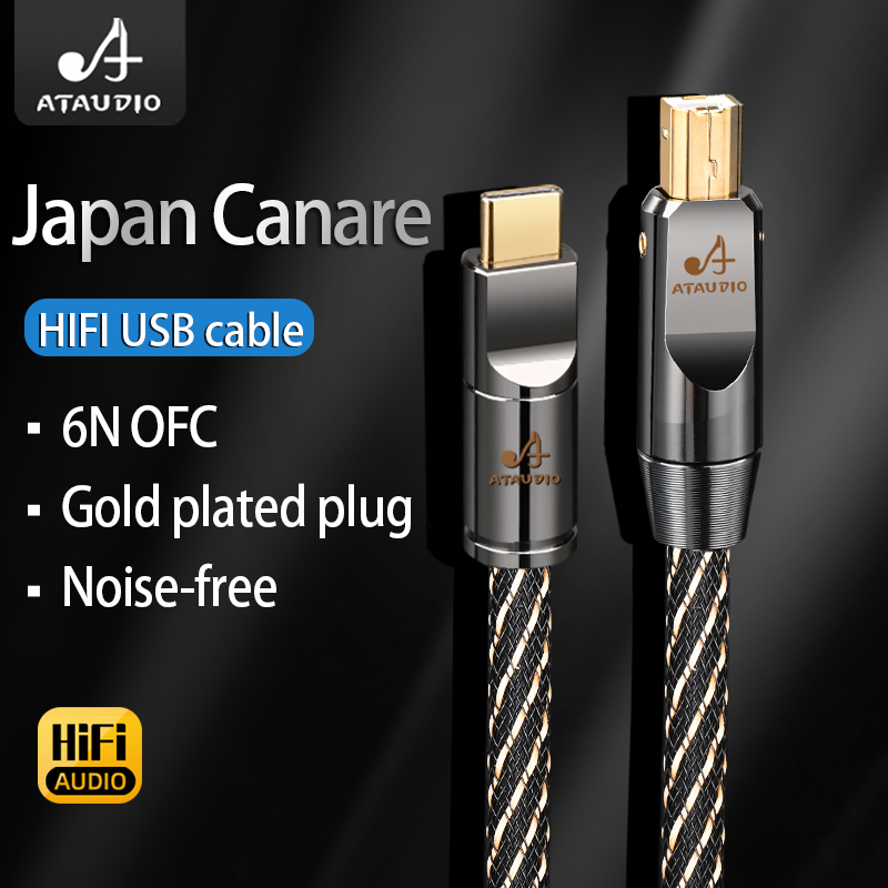 Canare HiFi USB OTG ケーブル 6N OFC タイプ C からタイプ B USB ケーブルタイプ A から B オーディオケーブルデコーダ DAC サウンドカード用