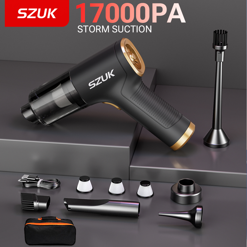 SZUK 新しい強力な車の掃除機ハンドヘルド送風機ポータブル洗浄機強力な吸引ミニワイヤレス掃除機