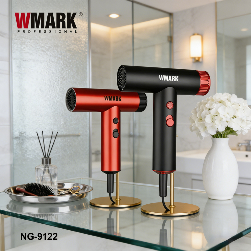 WMARK ヘアドライヤープロフェッショナルブロードライヤー高速ヘアドライヤーポータブル送風機ミニヘアサロン家庭用 NG-9122