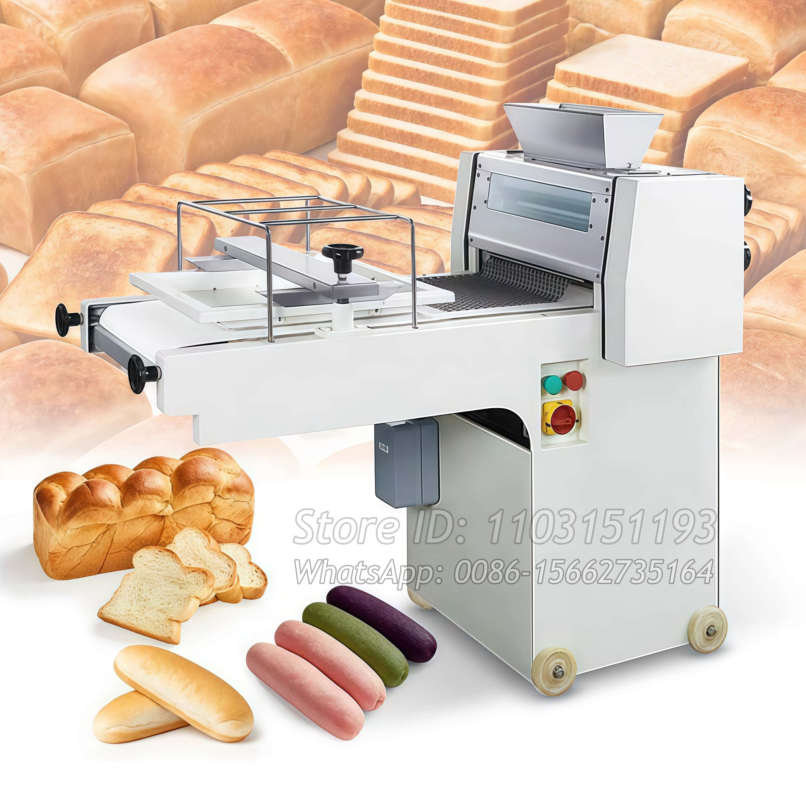 Automatic Dough French Bread Loaf Toast Mini Moulder Croissant Make Moulding Forming Rolling Machine