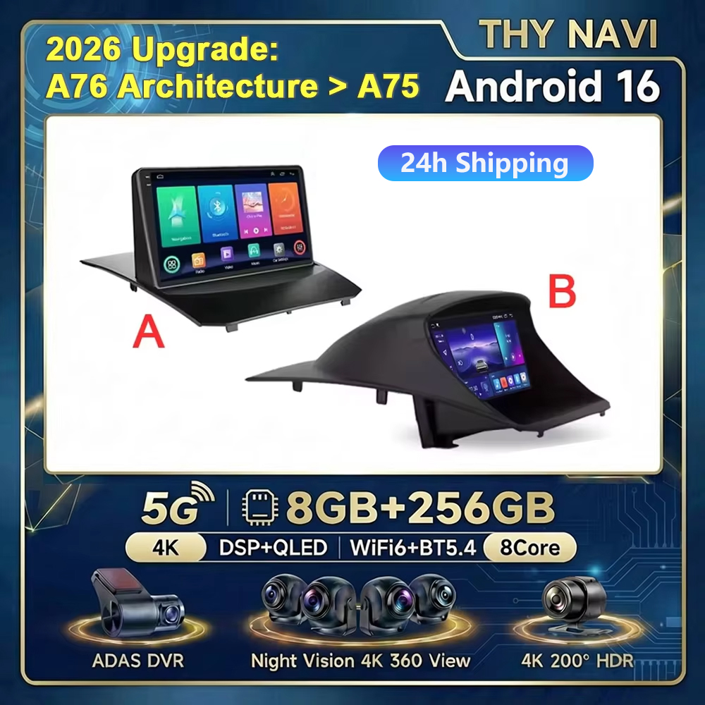 アンドロイド 16 Carplay カーラジオフォードフィエスタ MK 6 MK7 2009 2010 - 2017 マルチメディアビデオプレーヤー 5 グラムコア GPS ステレオ autoradio WIFi