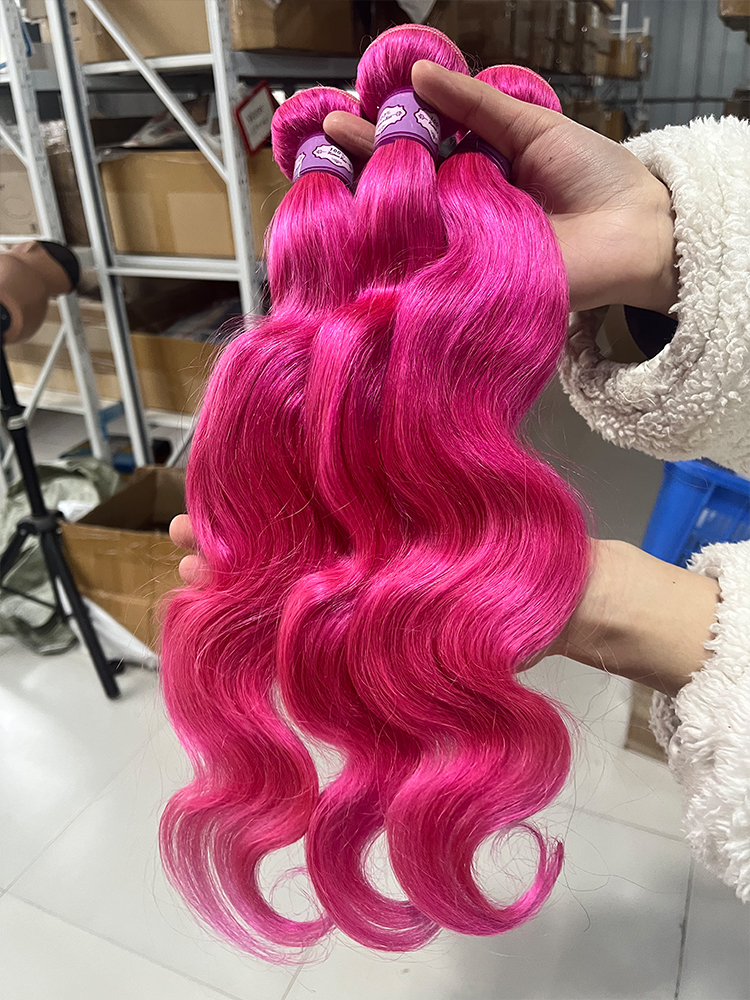 16A ピンクレッド 613 色実体波バンドル人毛 100% 生未処理バージンヘアコスプレファッションヘア 1/2/3/4 バンドル取引