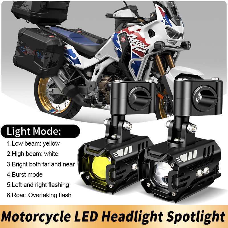 1 セット 80 ワットオートバイ追加 LED ヘッドライトデュアルカラー Assembly ホンダアフリカツイン CRF1000L NC700X ホンダ CRF 1000 L ADV