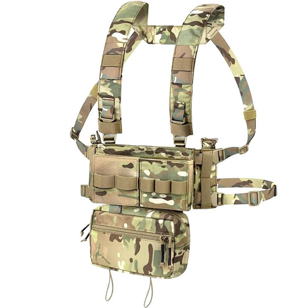 多機能 MOLLE マルチポケットクイックリリースチェストリグ付き屋外タクティカルベストハイキングキャンプトレーニング