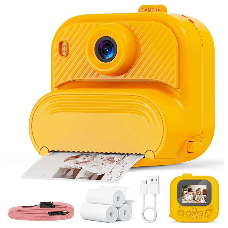 DIY インスタントプリントカメラ 48MP 幼児カメラ Instantanea 1080P HD キッズカメラ年齢 3-12 おもちゃカメラ子供のためのクリスマスギフト