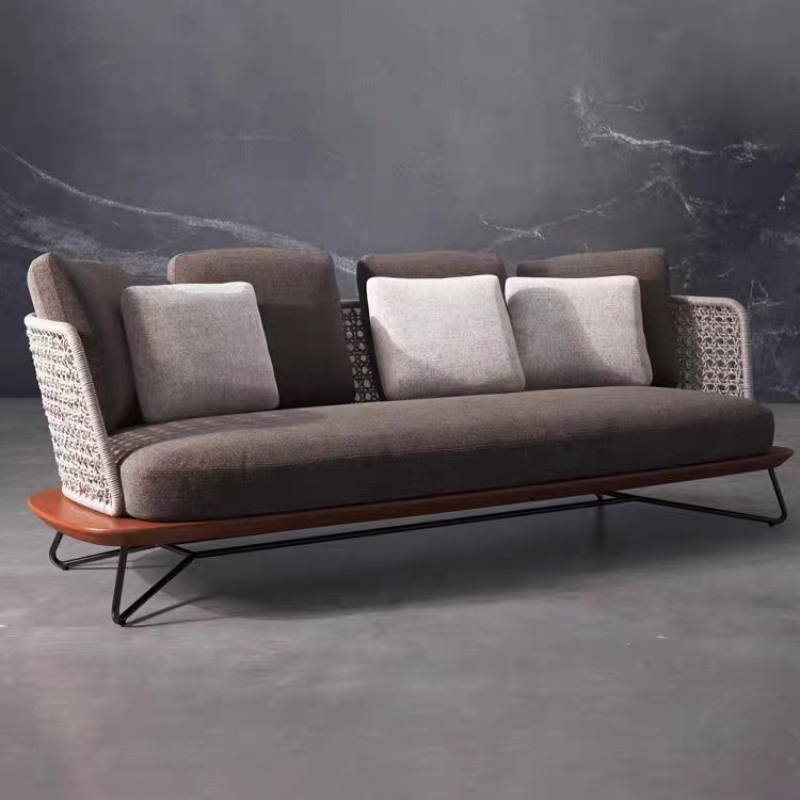 ラウンジテラスソファ 3 人用バルコニー屋外ソファガーデンシングル Muebles De Jardin De エクステリア屋外パティオ家具