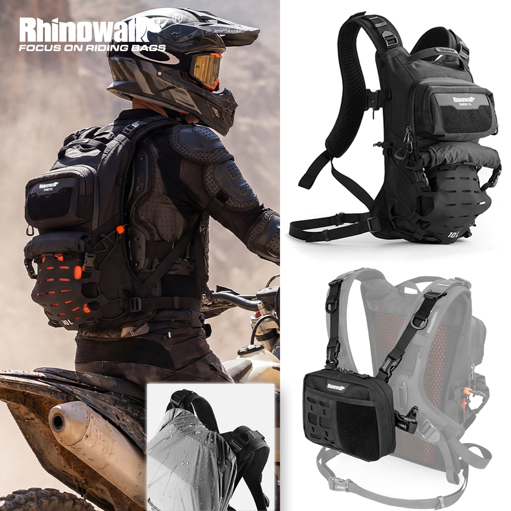 Rhinowalk オートバイバックパックセットチェストバッグ防水戦術アドベンチャーバッグ旅行荷物収納ツールモーターアクセサリー
