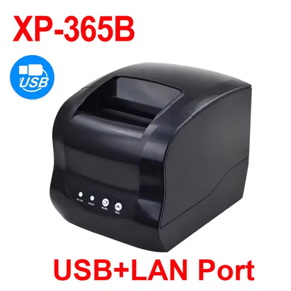 XP-365B サーマルレシートプリンター USB LAN リンクコンピュータ/BT スマートフォン/ RJ12 レジポートサポートスイッチモードレシート/ラベル