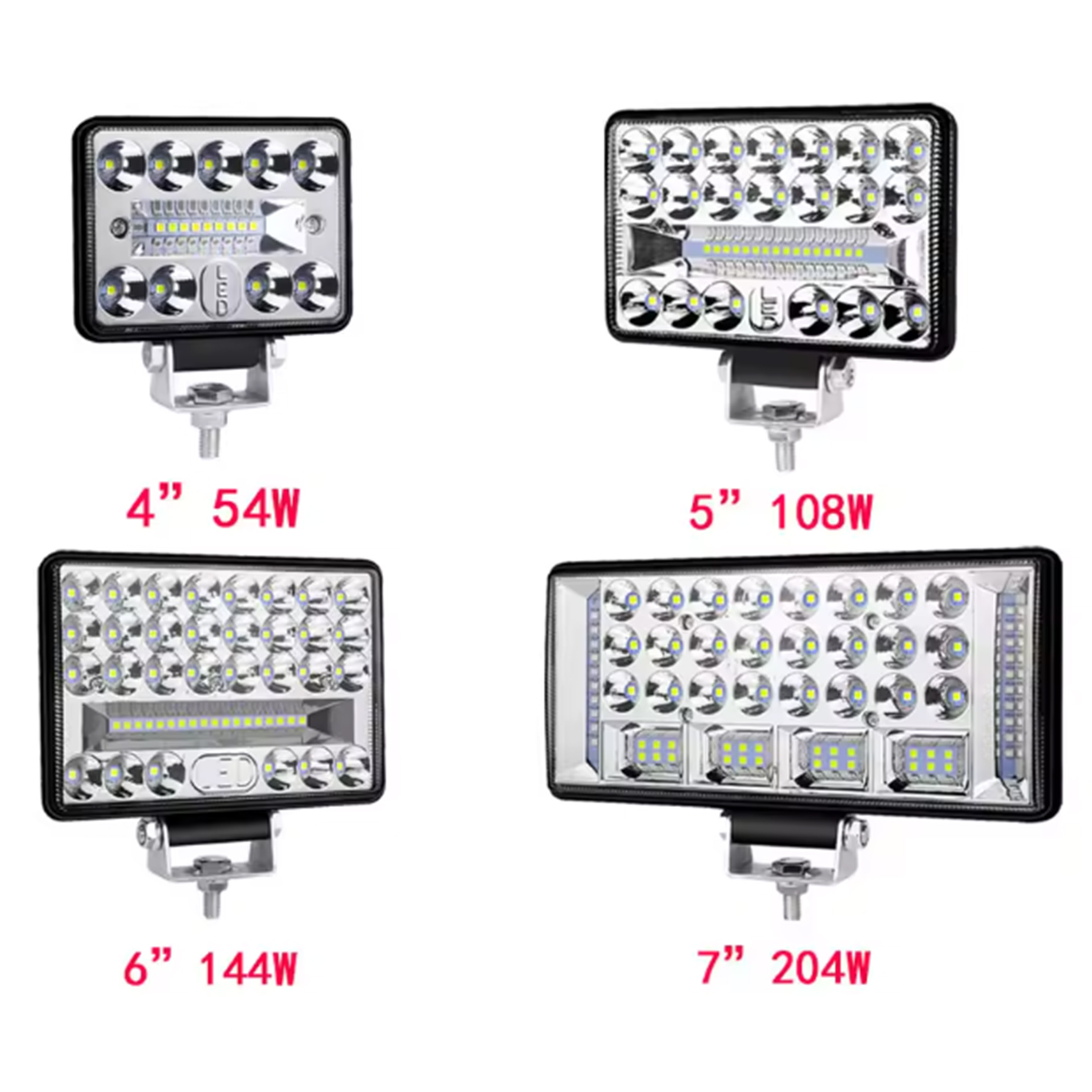 4 '' 5 '' 6 '' 7 インチ LED ライトバーオフロードスポットフラッド LED ワークライトトラック車ボートトラクター 4x4 ATV ヘッドライト 12V 24V