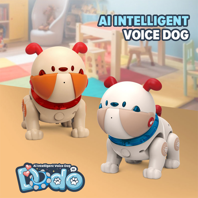 電気ブルドッグ子供のインテリジェントロボット犬録音音楽照明多機能ペット早期教育おもちゃギフト