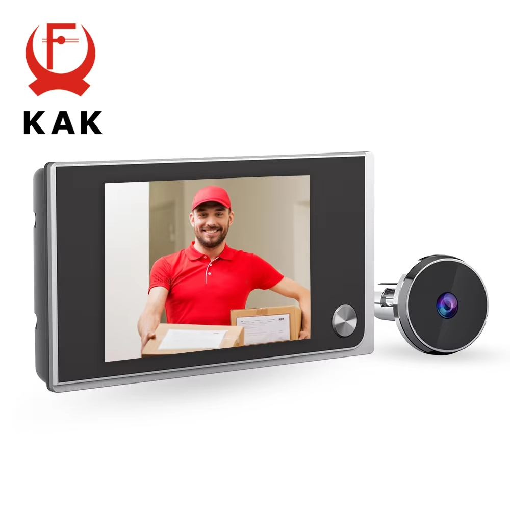 KAK 3.5 "デジタルドアのぞき穴カメラ電子ドアビューアベル 120 度広角 HD スクリーンホームセキュリティシステムハードウェア
