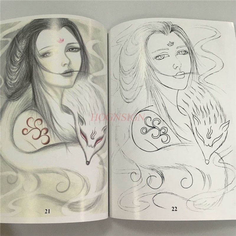 新しい本タトゥー原稿沙央李華ダン美容花腕針タトゥーブックタトゥー機器描画アルバムパターン販売