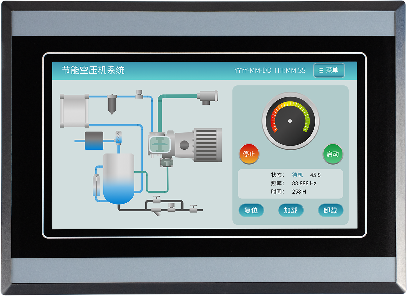 PLC 産業用制御 RS232/RS485 PLC およびオートメーション システム用 7 インチ タッチスクリーン HMI AMT070 シリーズ