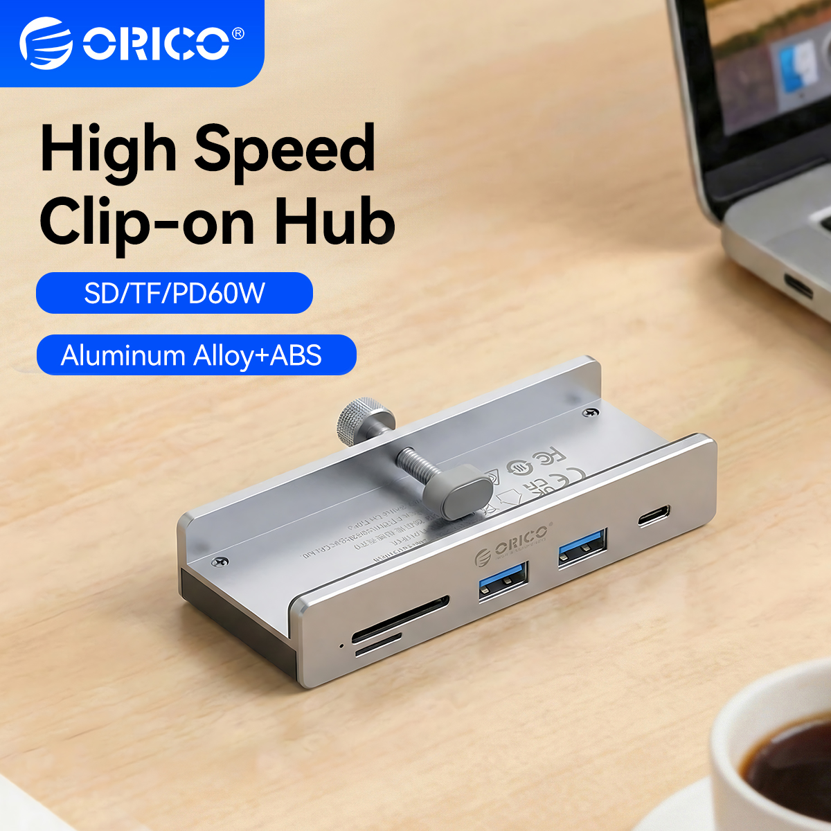 ORICO USB 3.2 クリップ型ハブ 10Gbps 5Gbps アルミニウム外部マルチ 5/6/7 ポート USB スプリッタアダプタ SD TF カードデスクトップラップトップ用
