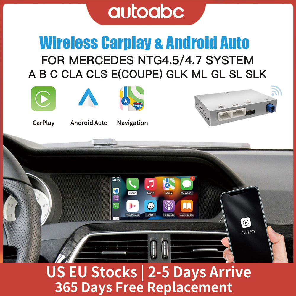 ワイヤレス Carplay Android 自動メルセデスベンツ C117 W176 W204 W204 CLS GLK クラス NTG 4.5 4.7 Android 自動ミラーリンク
