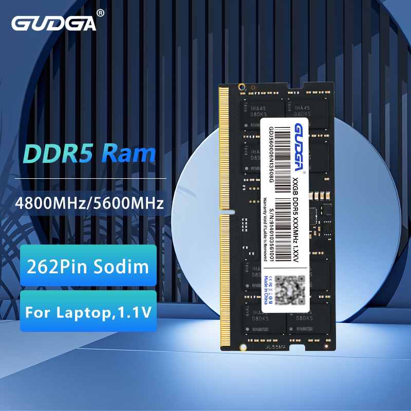 GUDGA DDR5 RAM 8GB 16GB 32GB DDR5 メモリ 4800MHz 5600MHz オリジナル SODIMM 1.1V 262ピン CL40 CL46 ノートパソコン用 ECC モジュール