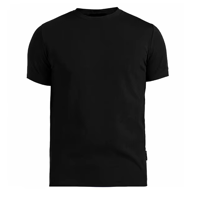 Wholesale Customized Men's Thermal Short-Sleeved black T-Shirt 100% Breathable Polypropylene for Sports and Work Activities