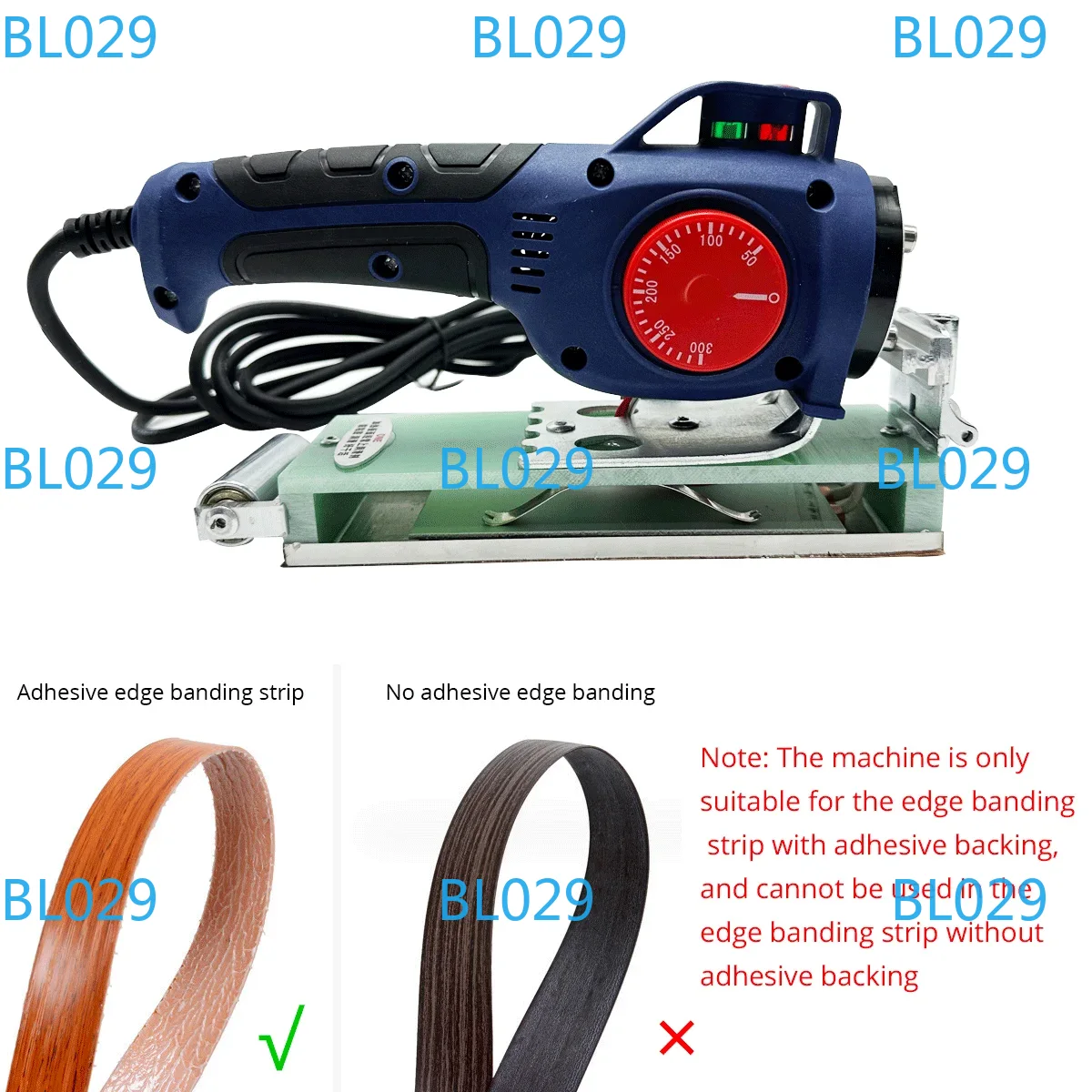 220V Woodworking Portable Edge Banding Machine Adjustable Temperature Wood PVC Manual Edge Bander For Self-adhesive Edge Banding