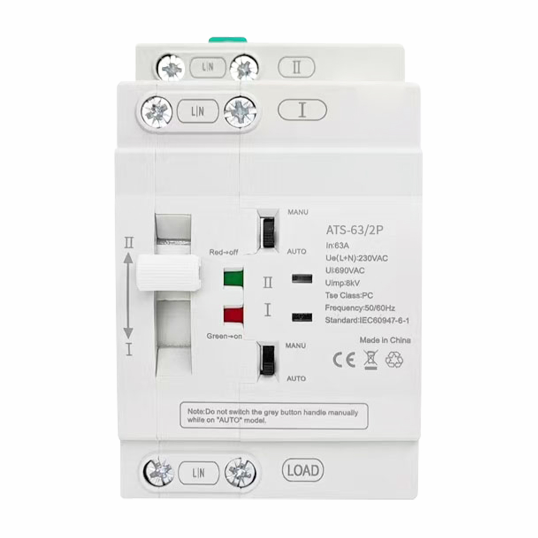ATS 110V 220V PC デュアル電源自動転送スイッチ 25A 40A 63A 家庭用電源転送スイッチ 50/60Hz