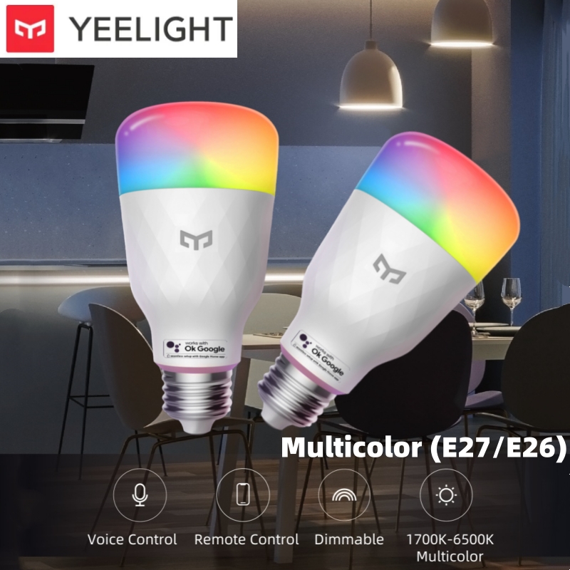 YEELIGHT スマート LED 電球カラフルな M2 Bluetooth 接続 E26/E27 調光可能 1700K-6500K 音声制御 Google ホームと互換性あり