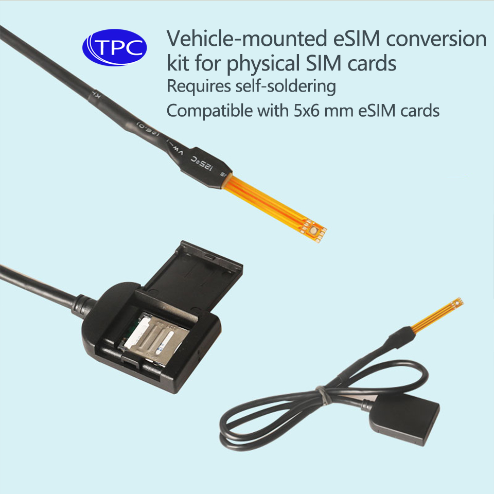 TPC 車の車のマシンに適した esim から sim 修正行ケーブル DIY 溶接変更 sim エンティティプラグカードコンバータ